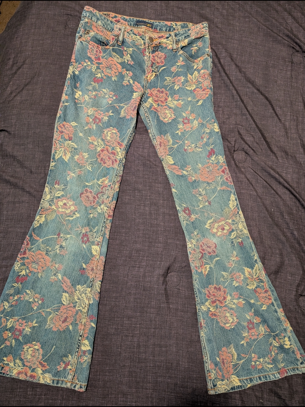 Vintage Y2k L ei Floral Jeans